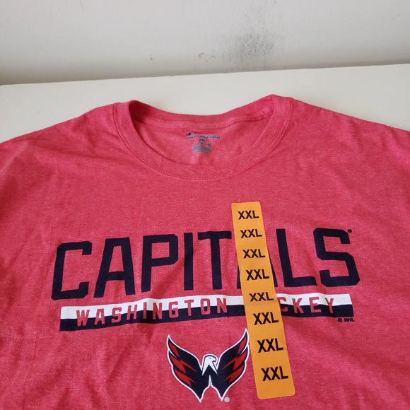 Champion Washington Capitals Short Sleeve T-Shirt Men's XXL 2XL NHL Red NWT - Picture 2 of 11